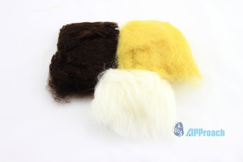 綿羊毛 (深棕, 黃, 白)